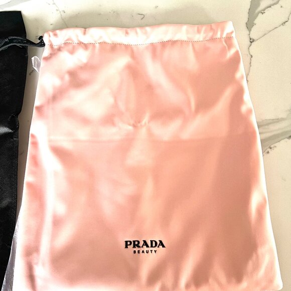 PRADA Beauty Drawstring Backpack Reversible NWT Pink and Black! - Picture 2 of 7